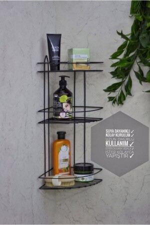 MNZ-الصدأ 3 مستوى حمام الزاوية شامبو حامل الزاوية رف حمام 2743 - piu home