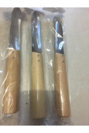 MNZ-محلية البيضاء، سكين الحفرة الزوكيني 3 قطع فولاذ المقاوم للصدأ سكين الحفرة البيضاء 3 قطع - Doğadan