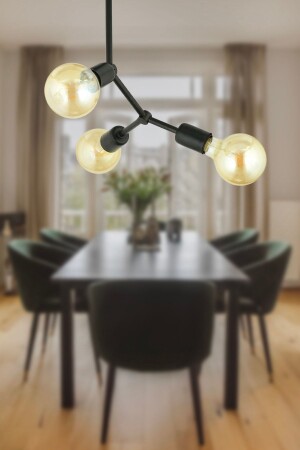 MNZ-دارفين 3 قطعة سوداء غرفة صغار حديثة المطبخ غرفة النوم غرفة المعيشة الاحترافية شمعة 3509-03-BL - Apliqa