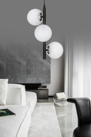 MNZ-سوارة عنق 3 قطع سوداء عصرية شمعة صف3Series - VEDA AVİZE