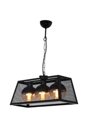 MNZ- الفضة 3 قطعة مكعب رياضي عصري ريترو مصباح العلق المطبخ غرفة المعيشة الشنادل 4078-03SC-BL - Apliqa