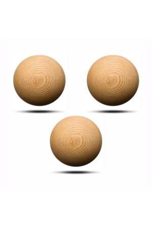 غطاء الجار الخشبية من طراز MNZ 3 قطع 8 سم كرة غطاء الجار قوطة الكاراف غطاء متعدد الأغراض كرة الكرة الخشبية 159801 - Demirhan Home