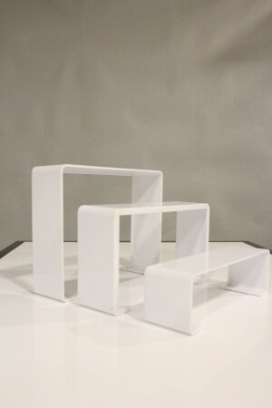 حذاء منظم منتجات التجميل MNZ ووضع عرض عرضي في شخصية الهواية مجموعة من 3 سلمات أبيض - Acar Raf