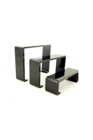 أحذية منظمة منتجات التجميل MNZ ومهرجانات عرض عرض مجموعة من 3 درجات الأسود - Acar Raf