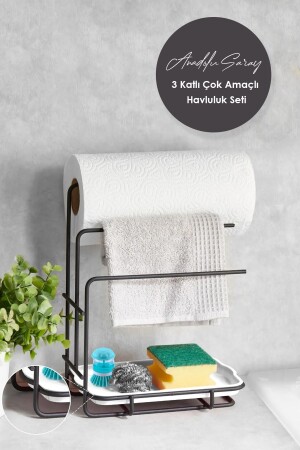 MNZ-معملية 3 طبقات متعددة الأغراض مجموعة حامل المطبخ . منظمة - Anadolu Saray Çarşısı