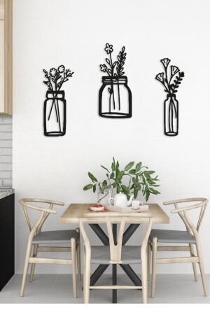 أزياء الجدار الزخرفية من الخشب من MNZ 3 قطع طازجة للطبخ المنزلي - Decovista