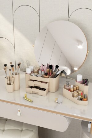 منظمة التجميل من قِبل (MNZ) و منظمة صندوق التخزين التجميلي مجموعة من 3 كريم - Dovi Home