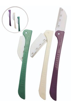 مقص الاحواض MNZ-مقص الاحواض 3 قطع مقص الوجه مصفع العرق إزالة مقص الاحواض القشرة إزالة المقص الاحواض - Lastingbeauty