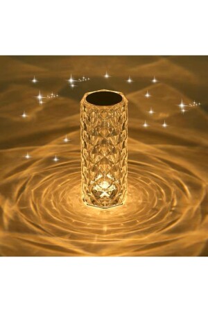 مصباح طاولة قابل للتشحيل من كريستال MNZ ، ظل مصباح مدفوع ، وضع اللون 3 لمس KMT-2 - BEKAZE