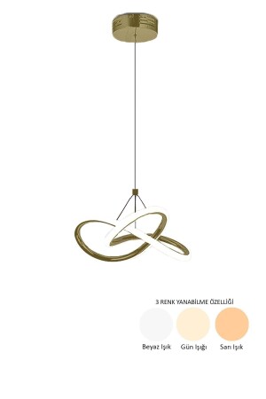 بوليفيا الحديثة MNZ واحد القديمة 3 لون مصباح LED للطابق المعيشي غرفة المطبخ قاعة غرفة المطبخ مصباح LED بوليفيا3RENK - Dekorluna