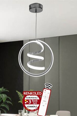 مكنولوجيا MNZ 3 ألوان مضيئة مصباح اللومبوس الحديث LED شمعة كروم القبو المدخل-القاعة-غرفة - Renkoled Aydınlatma