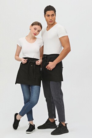 مقهى منازل (MNZ) ، باريستا، صانع شعر، بارمان، زهرة، فرنس مطبخ، مقاوم للثآرات، نصف قصير 3 جيوب قص - Monki Haus