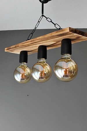 MNZ-إضاءة الخشب 3 قطع غرفة المعيشة المطبخ Mono Chandelier TYUII89 - AVİZEVİ