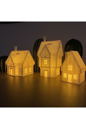 منازل عيد الميلاد MNZ مجموعة من 3 أزياء عيد الميلاد - Root Made