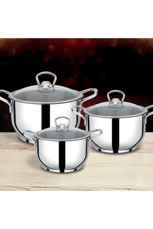 MNZ- الفضة الفولاذ 3 قطع بروت مجموعة solesamira3 - Sole