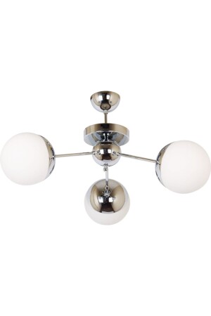 إضاءة MNZ - غرفة المعيشة الحديثة الزخرف المطبخ الكروم الزجاج آريا 3-قطع سقفية شمعة TR000304 - AVİZEVİ