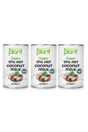 MNZ-حليب جوز الهند العضوي 3 X 400 مل PRA-4525560-4622 - Güzel Ada Gıda