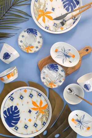 طقس MNZ- 30 قطعة طعام الإفطار 12001 MOD30KH60011993 - Kütahya Porselen