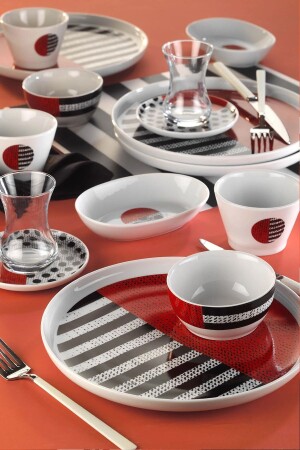 طقس MNZ- 30 قطعة طعام الإفطار مجموعة 12065 MOD30KH60011993 - Kütahya Porselen