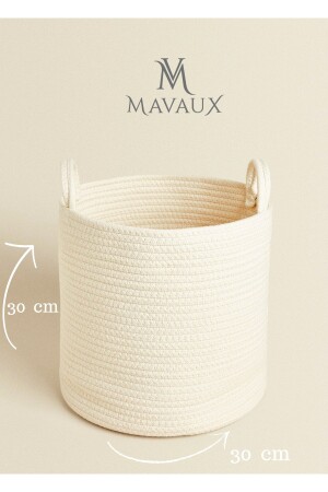 MNZ- متعددة الأغراض- 30 سم-30 سم متوسط الحجم- مع اليدين الجانبية- السلة- جوتي- Wicker- نُسجة السلة- منظمة - Mavaux