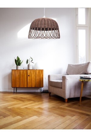 MNZ-راتان، بانبوب، ويكر لامپ العلق شاندليير 30 سم - Belkıs Rattan