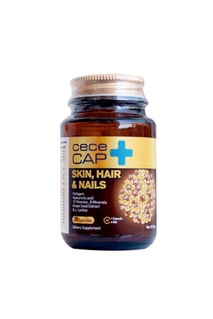 MNZ- الشعر المسامير والجلد الفيتامينات المتعددة 30 كبسولة - Cececap