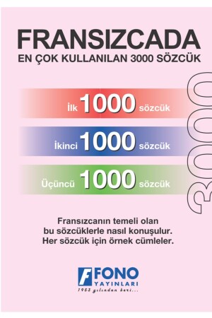 MNZ-أول 3000 كلمة بالفرنسية - Fono Yayınları