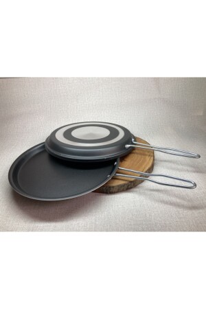 علبة سمك توأم من نوع MNZ - علبة فطائر - علبة مزدوجة الجانب - علبة كريب 32 سم 460006464 - ÜZÜM ÇELİK