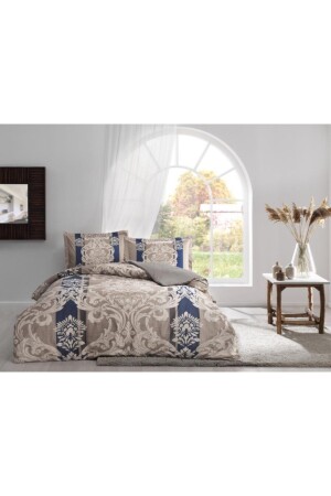 MNZ-قطن ساترين غطاء غطاء إيثان براون مضاعفة 3254-142 - Taç