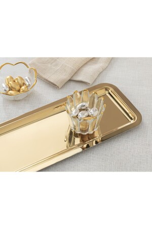 علبة طائرات معدنية لامعة من طراز MNZ 32x13 سم ذهب 10039525 - English Home