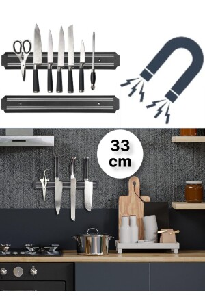 MNZ-الدرج المطبخ لا ينفد سكين معلق مع مغناطيس قوي - 33 سم - Toyfest