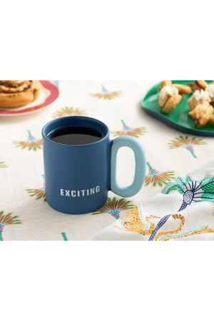 MNZ-مثيرة العظام الجديدة الصين كأس 350 ملي لون مظلم زرقاء - أزرق خفيف 10037921 - English Home