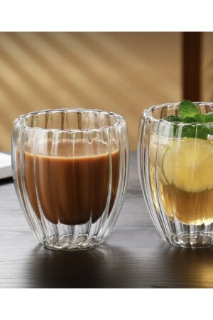 بوروسيليكات مقاوم للحرارة من MNZ مضاعفة الجدار زجاج الكوكتيل القهوة و العرض الزجاج زجاج 350 مل - M Mimoza Park