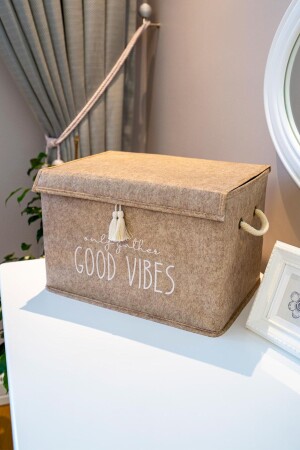 منظمة صندوق صغير متعدد الأغراض من طراز MNZ مع غطاء من الفيل، صندوق التخزين، لون الكريم، 35x23x23 سم TYC00611112004 - Milenay