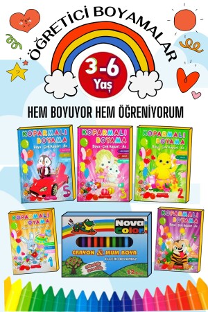 MNZ-المرحلة الجامعية (3-6 سنوات) نشاط التعليمية مجموعة اللوحات BOYAMASET02 - GÖNÜL YAYINCILIK