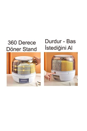 منظمة الأغذية والخضروات الجافة من نظام MNZ 360° قابل للتدوير 6 قطع حاوية تخزين مضادة للطقس 6 لتر تخزين 6 - MTR