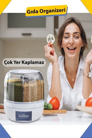 منظمة الأغذية والخضروات الجافة من MNZ 360° قابل للتدوير 6 قطع DKGB2022 - Genel Markalar