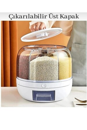 منظمة الأطعمة والخضروات الجافة من MNZ 360 درجة البيضاء البلاستيك الصلب - world plas