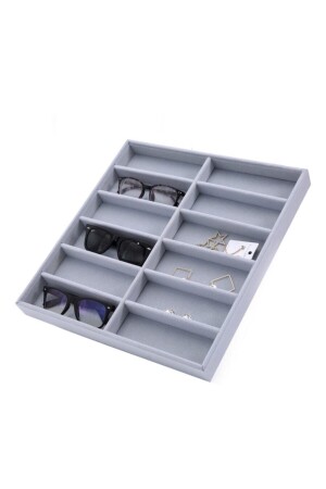 إنتاج منزلي من شركة MNZ هافانا نموذج السوداء الألياف الرمادية لون 36-38 سم النظارات القائمة داخل الدرج 547114950 - Genel Markalar