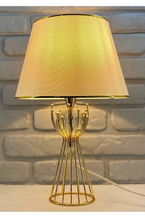 موديل سويد مزق بالذهب من MNZ ستون كريستال طائر طائر شمعة ظل الطاولة مع قبعة كريم خفيفة - 365Gunserisonu