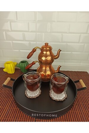 سلة أسود مستديرة من الجلفان MNZ - 37 سم مع مسدس خشبي stk2548 - Bestofhome