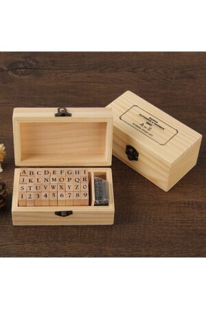 مجموعة الخاتم من طوابع MNZ - 38 قطعة الخاتم من الخشب الاحتياطي - مجموعة الخاتم - A-z-0-9 Scrapbooking - Ebulduk