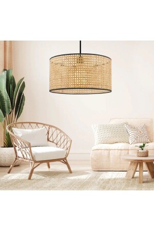 التصميم الاسكندنافي الحديث من نوع MNZ طبيعي حازران شاندليير ويكر شاندليير 38 سم لامپ اللقاء شاندليير - Fico Home