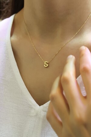 MNZ-النساء 3D حرف S والسلاسل العنق 2870 - Güler Kuyumculuk