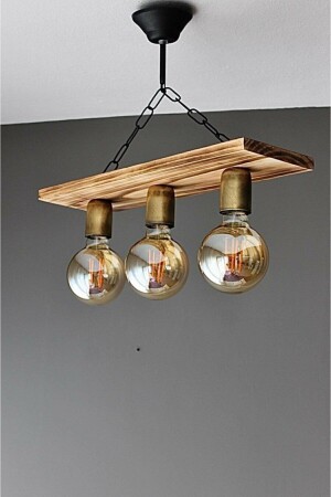 غرفة المعيشة الخشبية المضيئة MNZ المطبخ 3-Plus Mono Chandelier Esk Duy ET T457 - AVİZEVİ