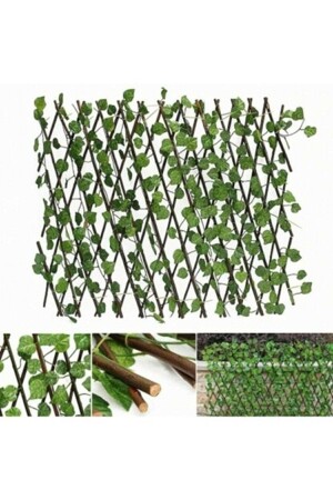 MNZ-تعديلي الاتفاقية الديكورية العشب الاصطناعي السياج 3x120 Kzmprt KZMPRTWHTECİT - KozmoParti