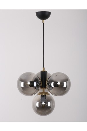 MNZ-هكتور 4 قطع سوداء من العصور القديمة مصباح زجاج المدخن 10156301 - MŞ Aydınlatma