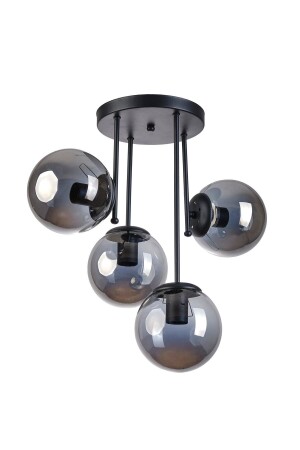 MNZ-فانيسا تصميم معاصر غرفة المعيشة المطبخ غرفة النوم اللون الأسود الزجاج المدخن 4 قطع الشموع 172478 - Modavize