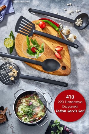 MNZ-عملية 4 قطع مضادة للنيران غير القابضة طيفلون الخدمة مجموعة 220 درجة مستدامة اللادل-كولاندر-الرفع-القارب - Genel Markalar