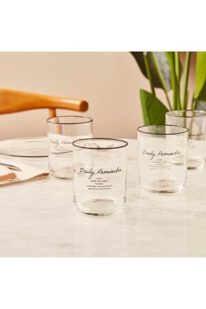 تذكير يومي من MNZ مجموعة زجاجية من 4 قطع (350 سي سي) 23777 - Bella Maison